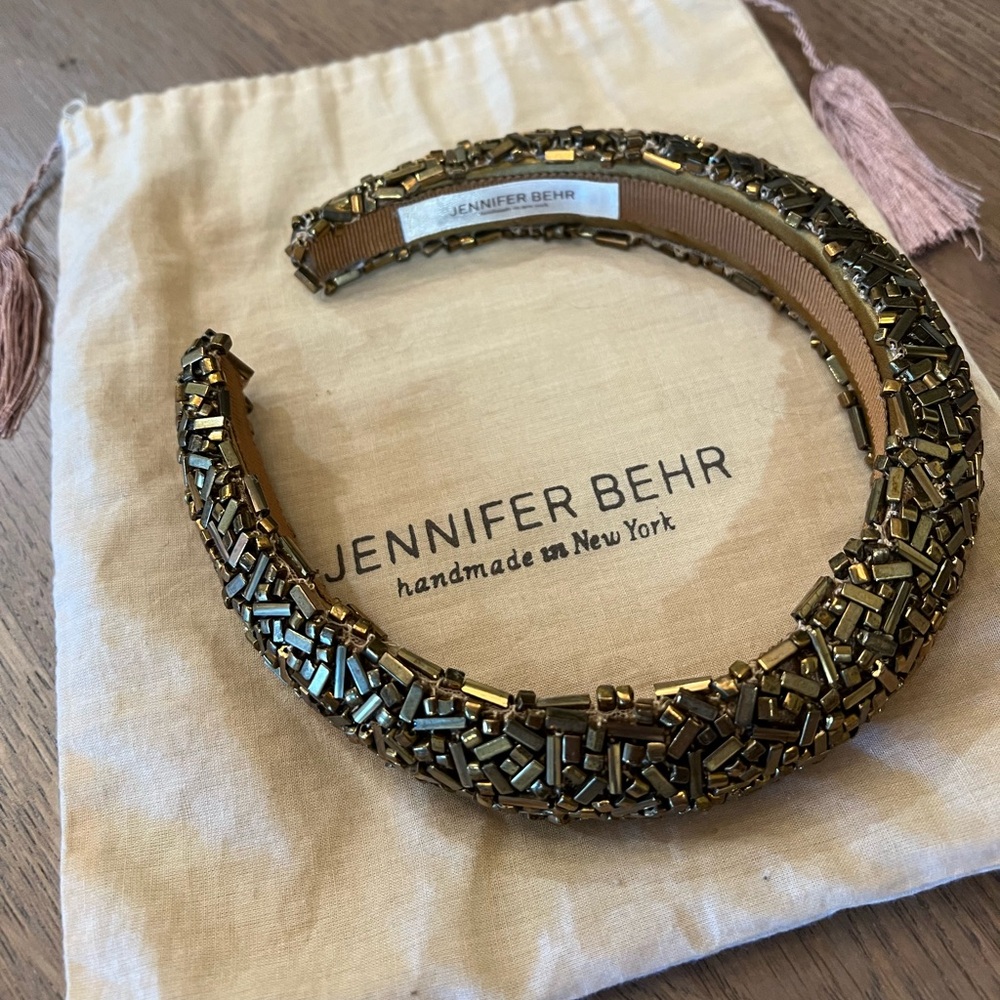 Jennifer Behr Gold Embellished Headband